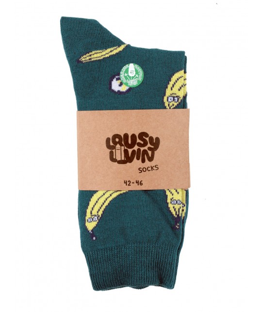 Lousy Livin Socks Bananas Ocean Depths
