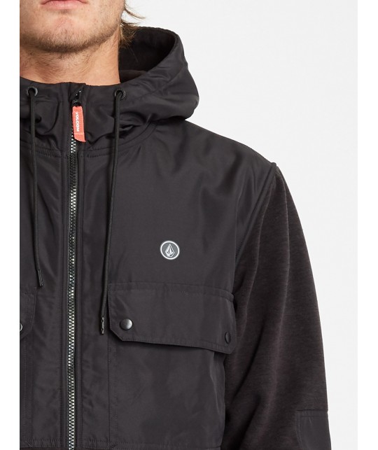 Volcom Yzzolate Lined Zip-up Hoodie Black