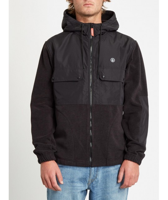 Volcom Yzzolate Lined Zip-up Hoodie Black
